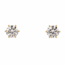 Kolczyki Xuping pozłacane 18k [ 0,6 cm ] - MF40869