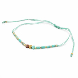 Bransoletka Stal 316L [ turkus ] - MF42485-4