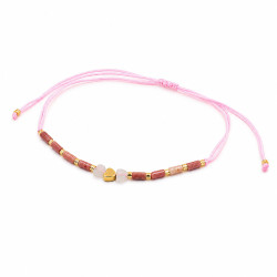 Bransoletka Stal 316L [ rodonit ] - MF42485-3