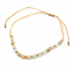 Bransoletka Stal 316L [ amazonit ] - MF42482-2
