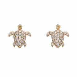 Kolczyki Xuping pozłacane 18k [ 1,1 cm ] - MF40838