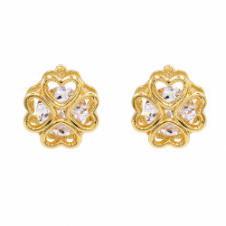 Kolczyki CM miedź pozłacana 14k [ 1 cm ] - MF42954