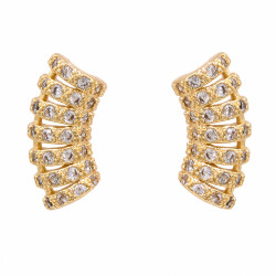 Kolczyki CM miedź pozłacana 14k [ 1,3 cm ] - MF42958