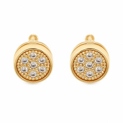 Kolczyki CM miedź pozłacana 14k [ 0,7 cm ] - MF42964
