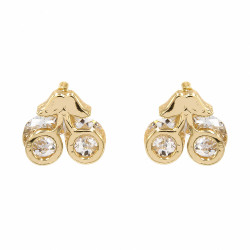 Kolczyki CM miedź pozłacana 14k [ 0,8 cm ] - MF42957