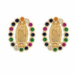 Kolczyki CM miedź pozłacana 14k [ 1,9 cm ] - MF42955
