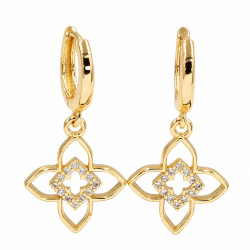 Kolczyki CM miedź pozłacana 14k [ 3 cm ] - MF42789
