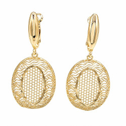 Kolczyki CM miedź pozłacana 14k [ 5,5 cm ] - MF42879