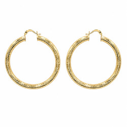 Kolczyki CM miedź pozłacana 14k [ 5 cm ] - MF42891