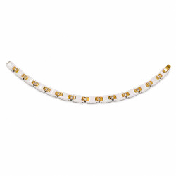 Bransoletka Xuping pozłacana 18k z porcelany [ 21 cm ] - MF40674