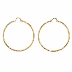 Kolczyki CM miedź pozłacana 14k [ 6,5 cm ] - MF42889