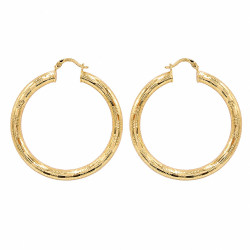 Kolczyki CM miedź pozłacana 14k [ 5 cm ] - MF42890