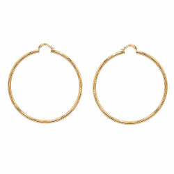 Kolczyki CM miedź pozłacana 14k [ 6,5 cm ] - MF42888