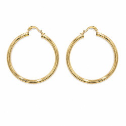 Kolczyki CM miedź pozłacana 14k [ 4 cm ] - MF42895