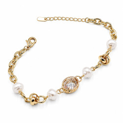 Bransoletka CM miedź pozłacana 14k [ 19+3 cm ] -  - MF44365