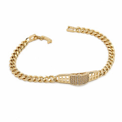 Bransoletka CM miedź pozłacana 14k [ 18 cm ] - MF44220