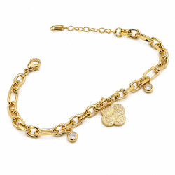 Bransoletka CM miedź pozłacana 14k [ 18+2 cm ]  - MF44048