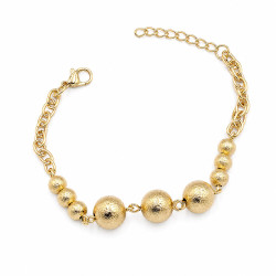 Bransoletka CM miedź pozłacana 14k [ 17+2 cm ]  - MF44000