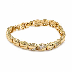 Bransoletka CM miedź pozłacana 14k [ 17+2 cm ]  - MF44207