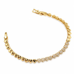 Bransoletka CM miedź pozłacana 14k [ 17+2 cm ]  - MF44223