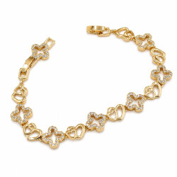Bransoletka CM miedź pozłacana 14k [ 19 cm ]  - MF44372