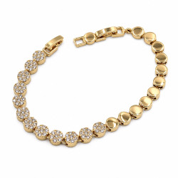 Bransoletka CM miedź pozłacana 14k [ 18 cm ]  - MF44213