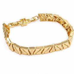 Bransoletka CM miedź pozłacana 14k [ 17+2 cm ] - MF44376