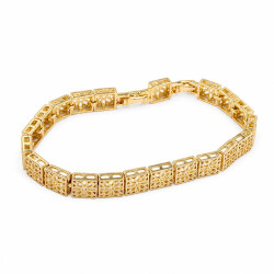 Bransoletka CM miedź pozłacana 14k [ 17+2 cm ] - MF44196