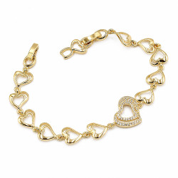Bransoletka CM miedź pozłacana 14k [ 17+2 cm ] - MF44029