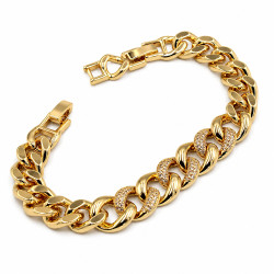 Bransoletka CM miedź pozłacana 14k [ 17+2 cm ] - MF44205
