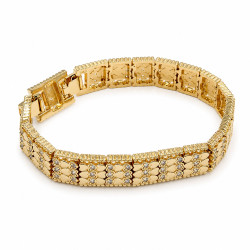 Bransoletka CM miedź pozłacana 14k [ 17+2 cm ] - MF44031