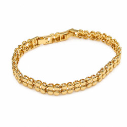 Bransoletka CM miedź pozłacana 14k [ 17+2 cm ] - MF44198