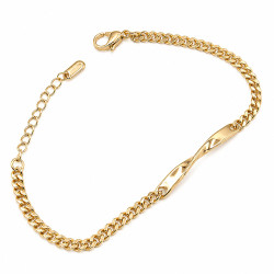 Bransoletka CM miedź pozłacana 14k [ 17+3 cm ] - MF44053