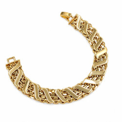 Bransoletka CM miedź pozłacana 14k [ 18 cm ] - MF44195