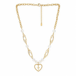 Naszyjnik CM miedź pozłacana 14k [ 40+5 cm ] - MF44155
