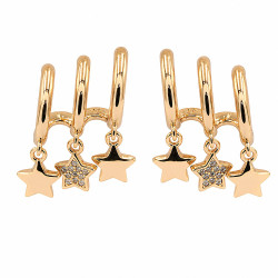 Kolczyki Xuping pozłacane 18k [ 2 x 1,5 cm ] - MF40920-1