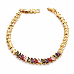 Bransoletka Xuping pozłacana 18k [ 16+2 cm ] - MF43158