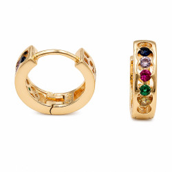 Kolczyki CM miedź pozłacana 14k [ 1,4 cm ] - MF44022