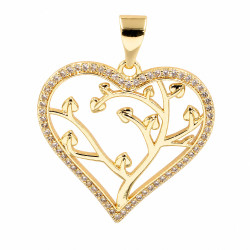 Przywieszka CM miedź pozłacana 14k [ 3,8 cm ] - MF44007