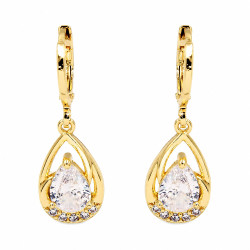 Kolczyki CM miedź pozłacana 14k [ 3 cm ] - MF44230