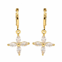Kolczyki CM miedź pozłacana 14k [ 3 cm ] - MF44336