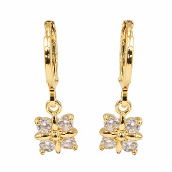 Kolczyki CM miedź pozłacana 14k [ 2,5 cm ] - MF44337