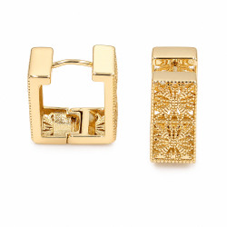 Kolczyki CM miedź pozłacana 14k [ 2 cm ] - MF44040