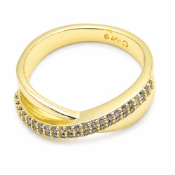 Pierścionek CM miedź pozłacana 14k - MF44002