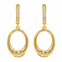 Kolczyki CM miedź pozłacana 14k [ 4,4 cm ] - MF44345