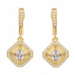 Kolczyki CM miedź pozłacana 14k [ 3,5 cm ] - MF44357
