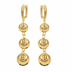Kolczyki CM miedź pozłacana 14k [ 6,5 cm ] - MF44188