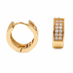 Kolczyki CM miedź pozłacana 14k [ 1,5 cm ] - MF44004