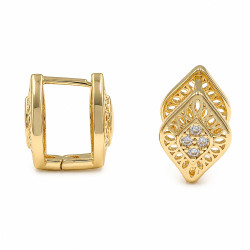 Kolczyki CM miedź pozłacana 14k [ 1,5 cm ] - MF44020