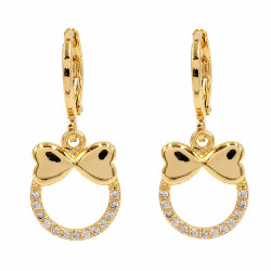 Kolczyki CM miedź pozłacana 14k [ 2,7 cm ] - MF44335